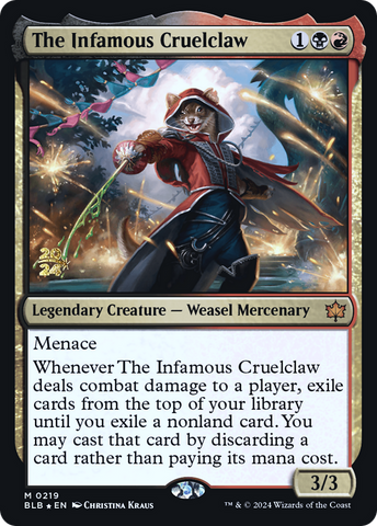 {@R} The Infamous Cruelclaw [Bloomburrow Prerelease Promos][PR BLB 219]