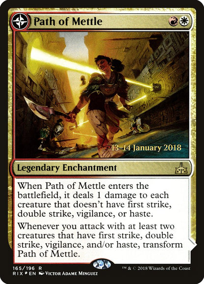 {R} Path of Mettle // Metzali, Tower of Triumph [Rivals of Ixalan Prerelease Promos][PR RIX 165]