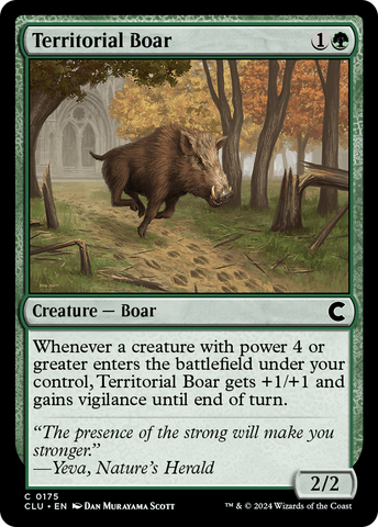 {C} Territorial Boar [Ravnica: Clue Edition][CLU 175]