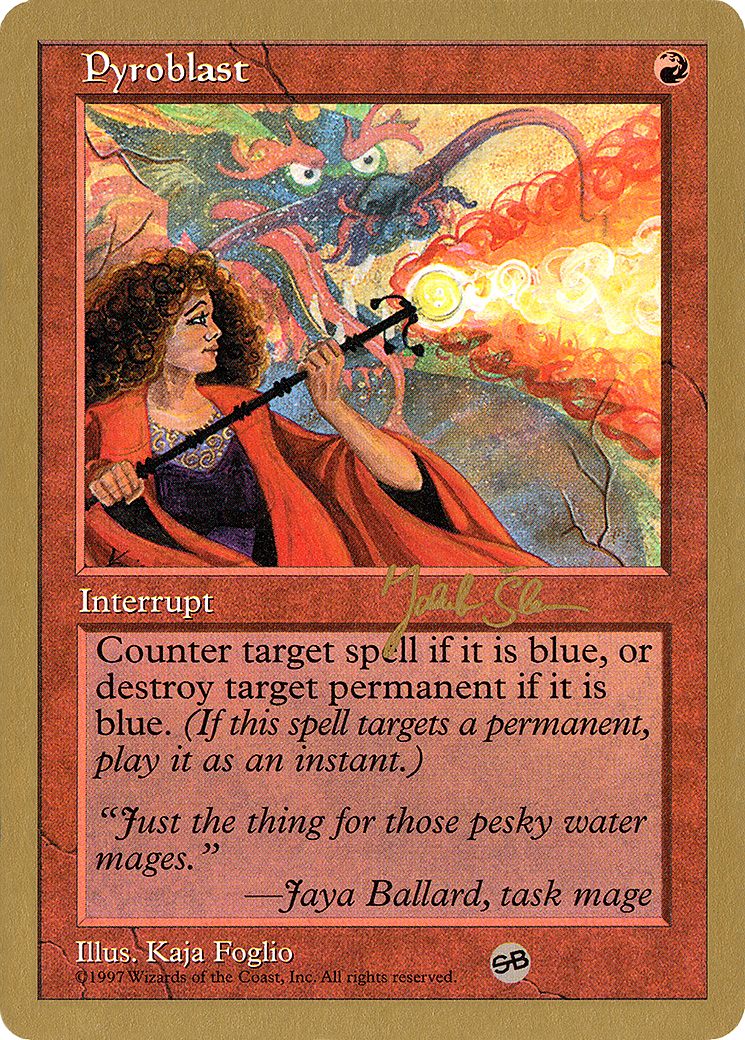 {C} Pyroblast (Jakub Slemr) (SB) [World Championship Decks 1997][GB WC97 JS262SB] - Misty Mountain Games