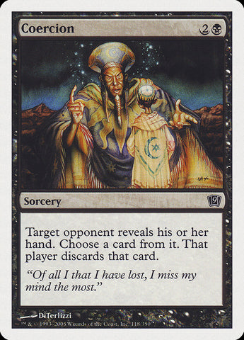 {C} Coercion [Ninth Edition][9ED 118]