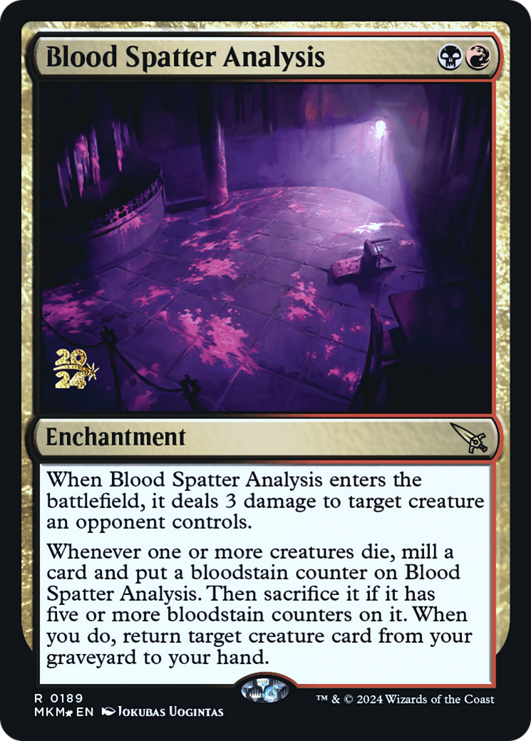 {R} Blood Spatter Analysis [Murders at Karlov Manor Prerelease Promos][PR MKM 189]