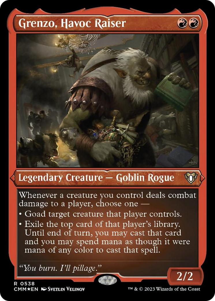{R} Grenzo, Havoc Raiser (Foil Etched) [Commander Masters][CMM 538]