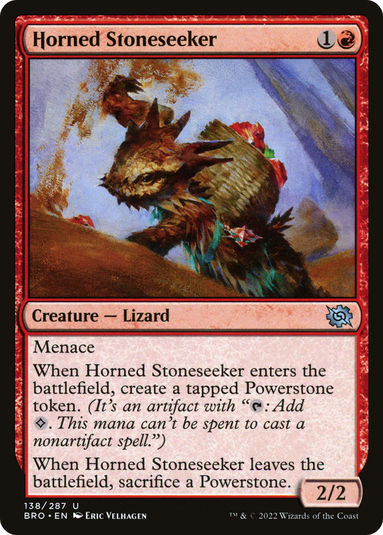 {C} Horned Stoneseeker [The Brothers' War][BRO 138]