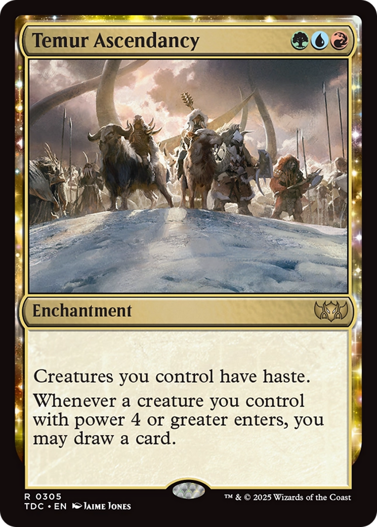 {R} Temur Ascendancy [Tarkir: Dragonstorm Commander][TDC 305]