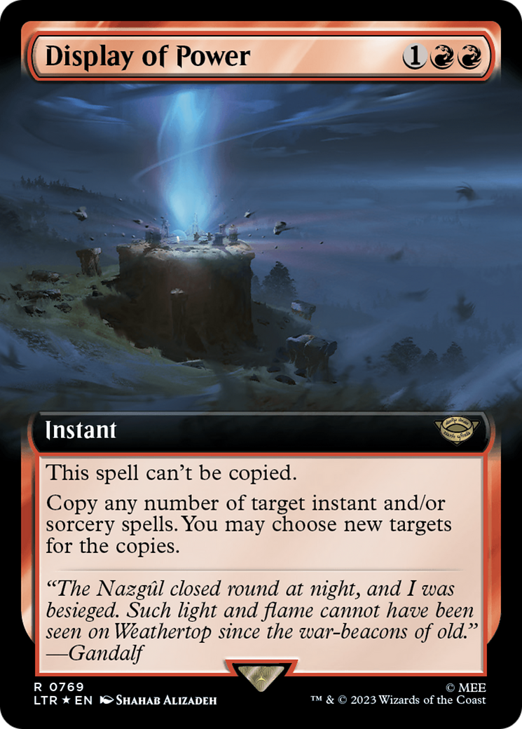 {R} Display of Power (Extended Art) (Surge Foil) [The Lord of the Rings: Tales of Middle-Earth][LTR 769]