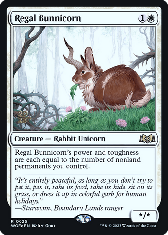 {@R} Regal Bunnicorn [Wilds of Eldraine Prerelease Promos][PR WOE 025]