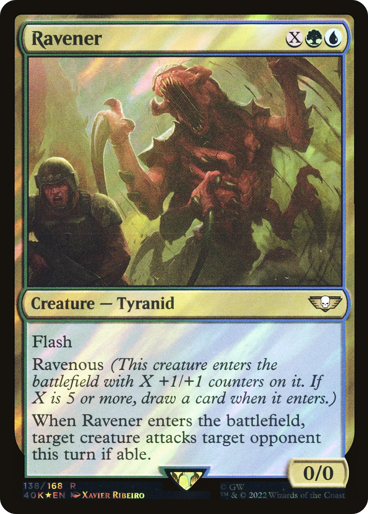 {R} Ravener (Surge Foil) [Universes Beyond: Warhammer 40,000][SF 40K 138]