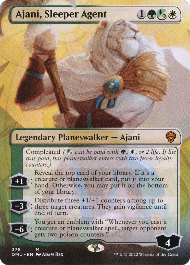 {R} Ajani, Sleeper Agent (Borderless) (375) [Dominaria United][DMU 375]