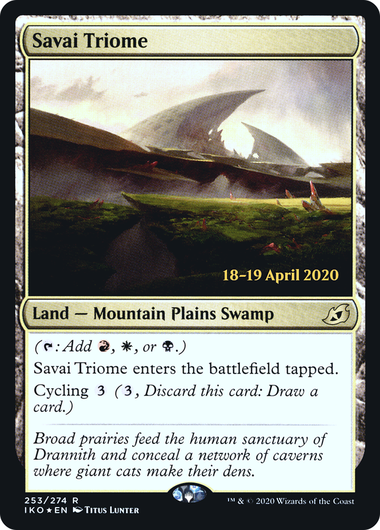 {R} Savai Triome [Ikoria: Lair of Behemoths Prerelease Promos][PR IKO 253]