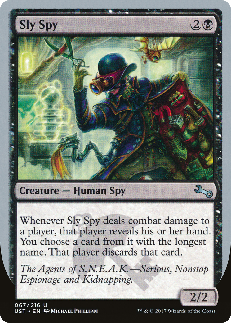 {C} Sly Spy ("Serious, Nonstop Espionage and Kidnapping") [Unstable][UST 67A]