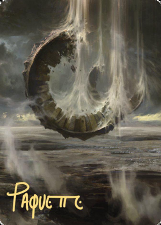 {A} Wasteland Art Card (Gold-Stamped Signature) [Zendikar Rising Art Series][AZNR 036]