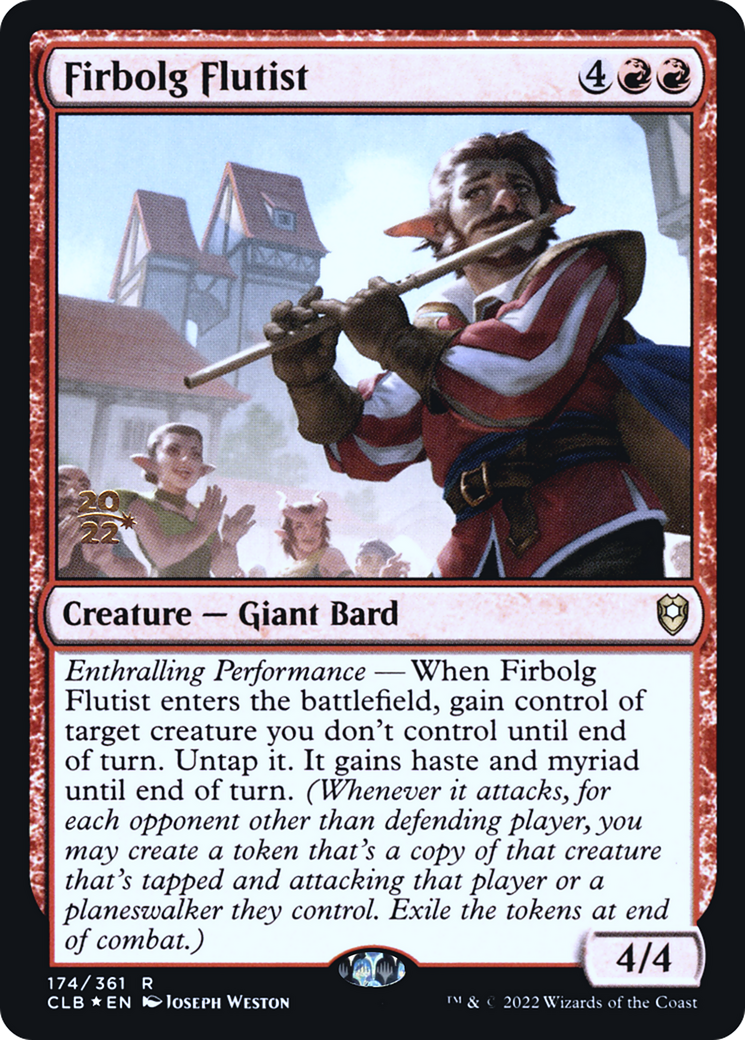 {R} Firbolg Flutist [Commander Legends: Battle for Baldur's Gate Prerelease Promos][PR CLB 174]
