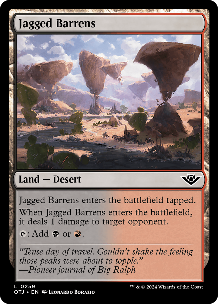 {@C} Jagged Barrens [Outlaws of Thunder Junction][OTJ 259]