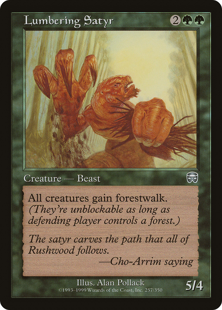 {C} Lumbering Satyr [Mercadian Masques][MMQ 257]