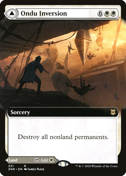 {R} Ondu Inversion // Ondu Skyruins (Extended Art) [Zendikar Rising][ZNR 321]
