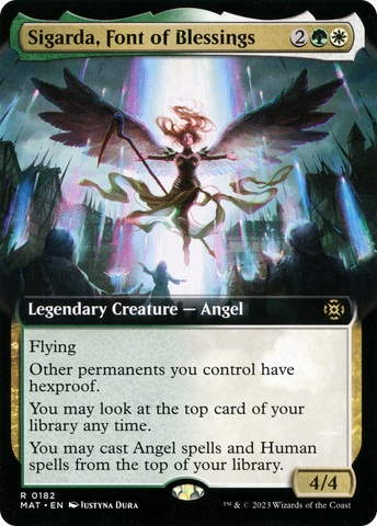 {R} Sigarda, Font of Blessings (Extended Art) [March of the Machine: The Aftermath][MAT 182]