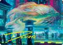 {A} Skyswimmer Koi Art Card (Gold-Stamped Signature) [Kamigawa: Neon Dynasty Art Series][GS ANEO 003]
