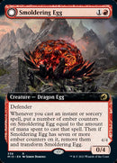 {R} Smoldering Egg // Ashmouth Dragon (Extended Art) [Innistrad: Midnight Hunt][MID 358]