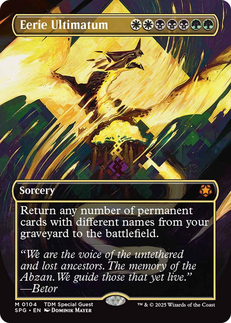 {R} Eerie Ultimatum (Borderless) [Tarkir: Dragonstorm Special Guests][SPG 104]