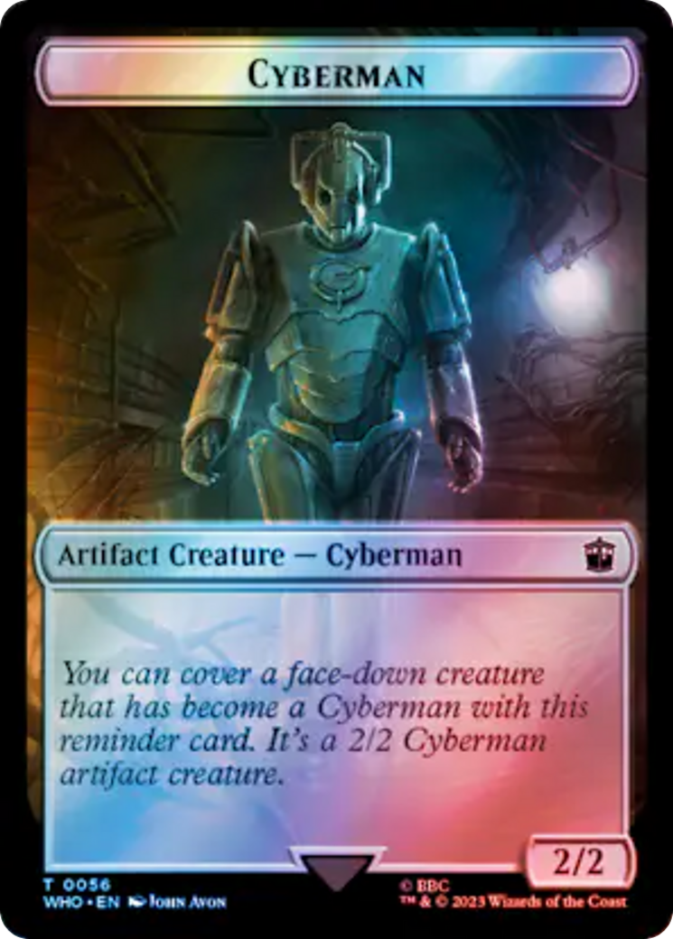 {T} Human Rogue // Cyberman Double-Sided Token (Surge Foil) [Doctor Who Tokens][TWHO 45//56]