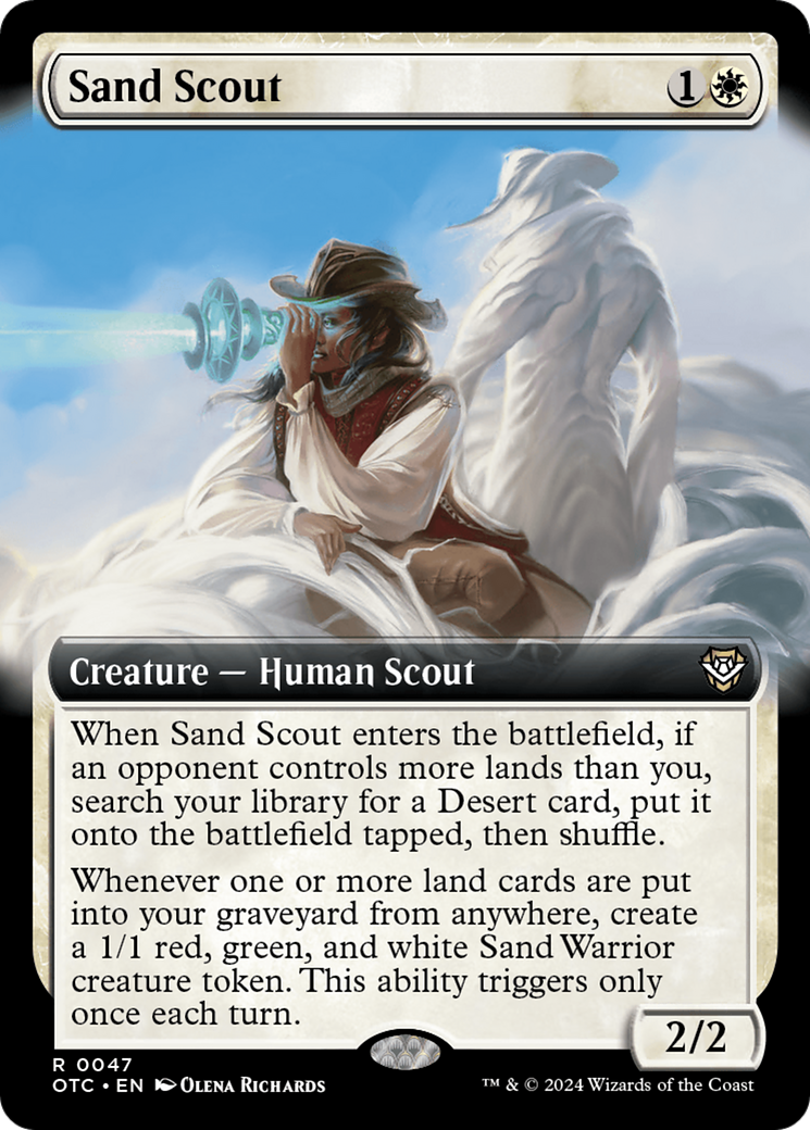 {R} Sand Scout (Extended Art) [Outlaws of Thunder Junction Commander][OTC 047]
