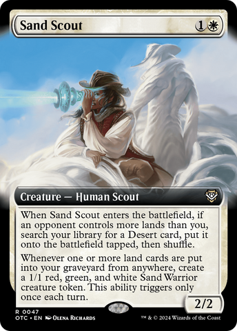 {R} Sand Scout (Extended Art) [Outlaws of Thunder Junction Commander][OTC 047]