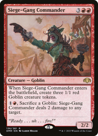 {R} Siege-Gang Commander [Dominaria Remastered][DMR 136]