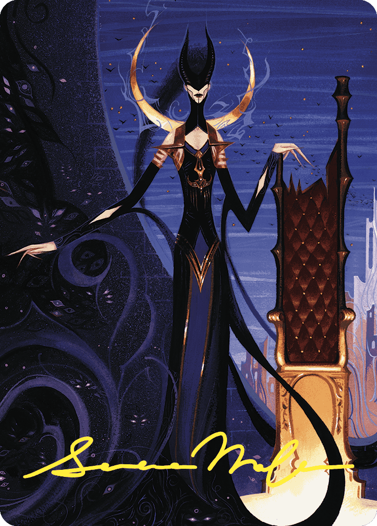 {A} Ashiok, Wicked Manipulator Art Card (57/81) (Gold-Stamped Signature) [Wilds of Eldraine Art Series][GS AWOE 057]