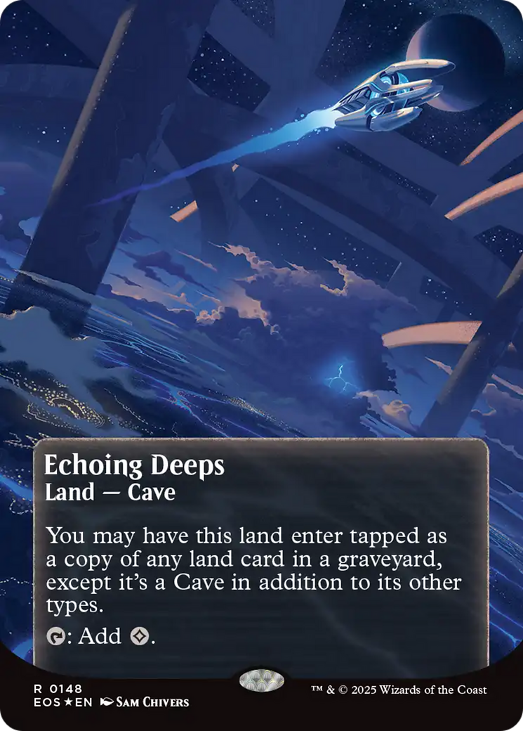 {R} Echoing Deeps (0148) (Poster) (Galaxy Foil) [Edge of Eternities: Stellar Sights][EOS 148]