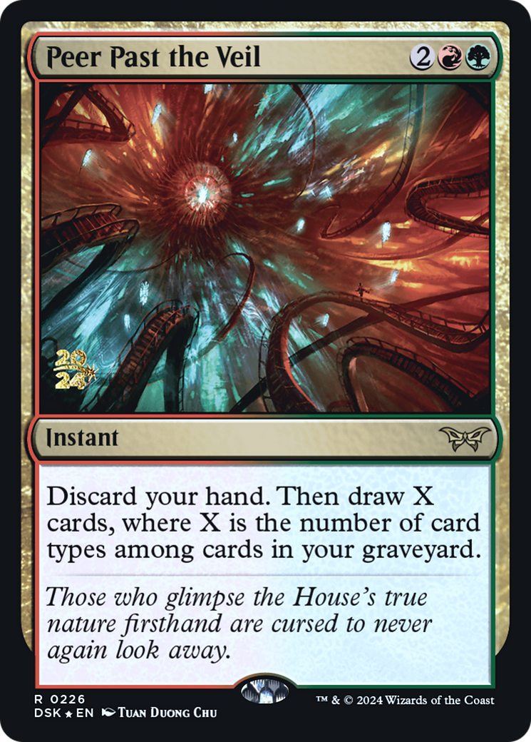 {@R} Peer Past the Veil [Duskmourn: House of Horror Prerelease Promos][PR DSK 226]