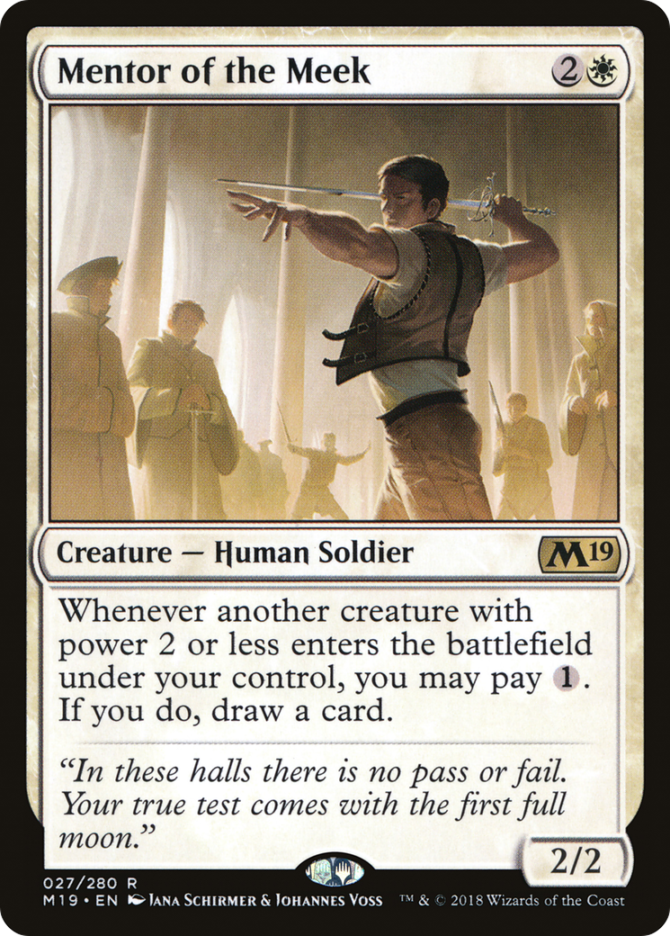 {R} Mentor of the Meek [Core Set 2019][M19 027] - Misty Mountain Games