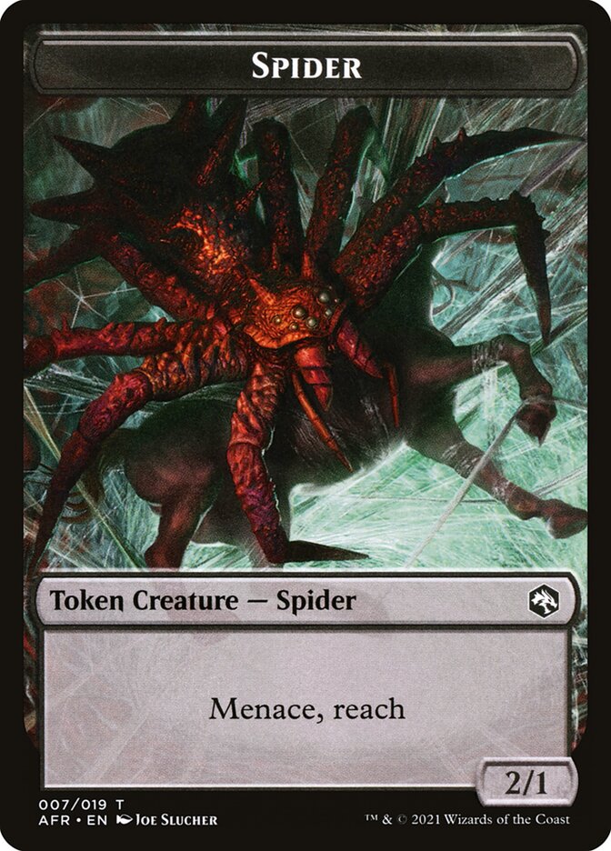 {T} Spider // Zombie Double-sided Token [Dungeons & Dragons: Adventures in the Forgotten Realms Tokens][TAFR 007]