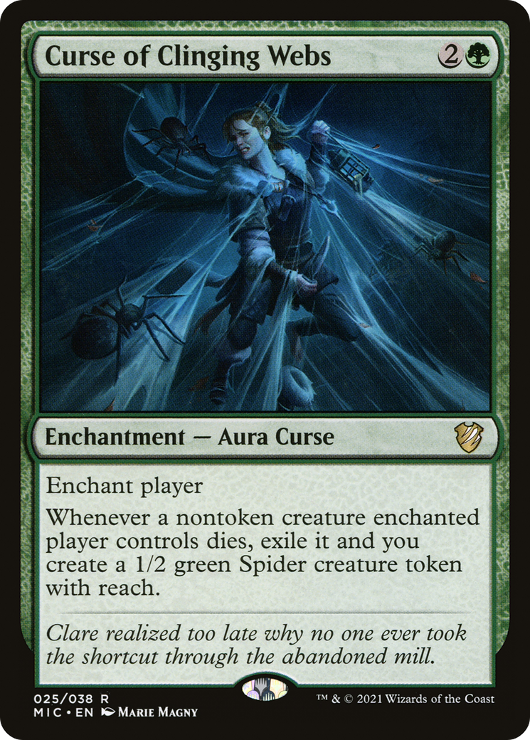 {R} Curse of Clinging Webs [Innistrad: Midnight Hunt Commander][MIC 025]