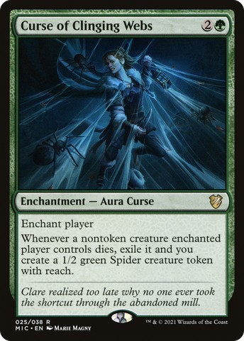{R} Curse of Clinging Webs [Innistrad: Midnight Hunt Commander][MIC 025]