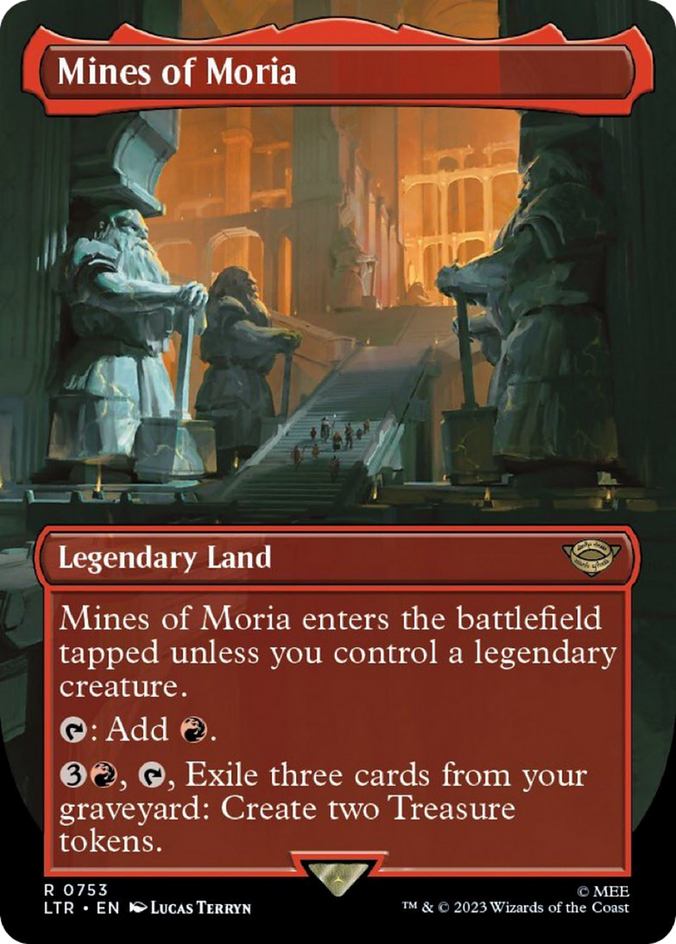 {R} Mines of Moria (Borderless Alternate Art) [The Lord of the Rings: Tales of Middle-Earth][LTR 753]