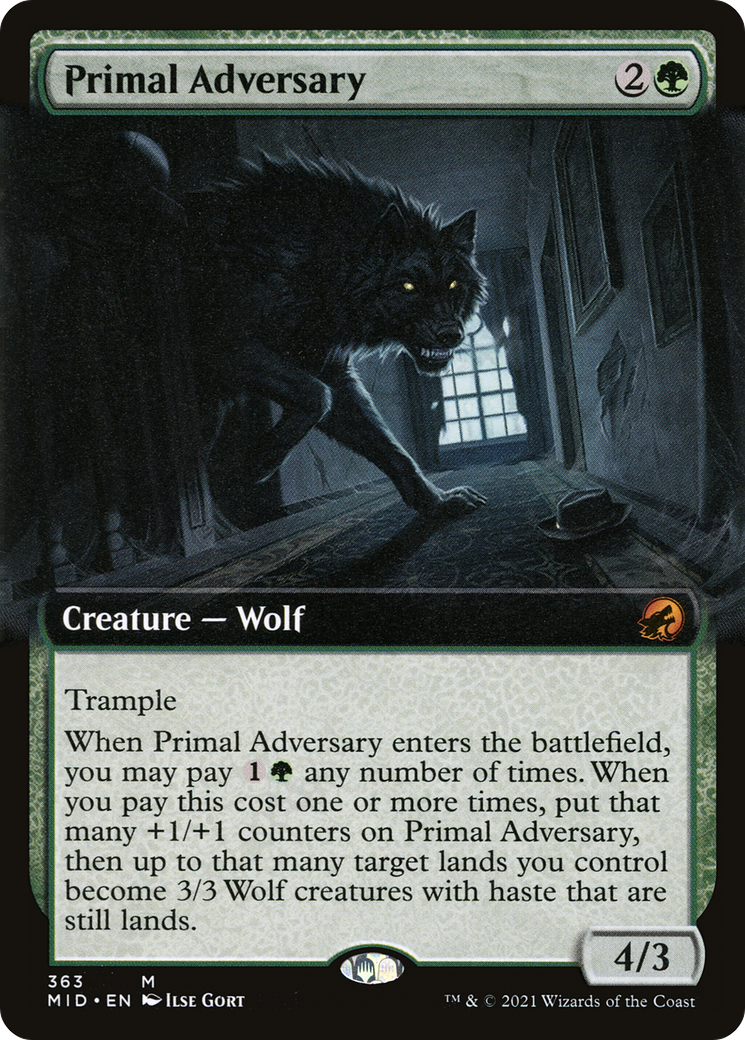 {R} Primal Adversary (Extended Art) [Innistrad: Midnight Hunt][MID 363]