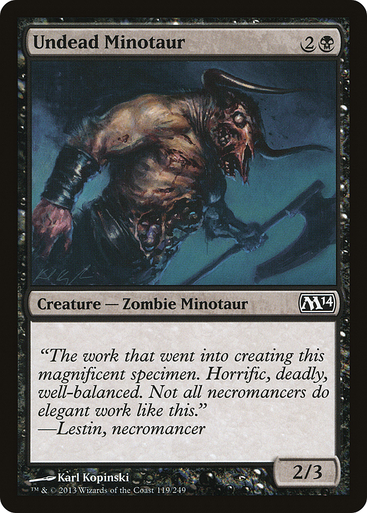 {C} Undead Minotaur [Magic 2014][M14 119]