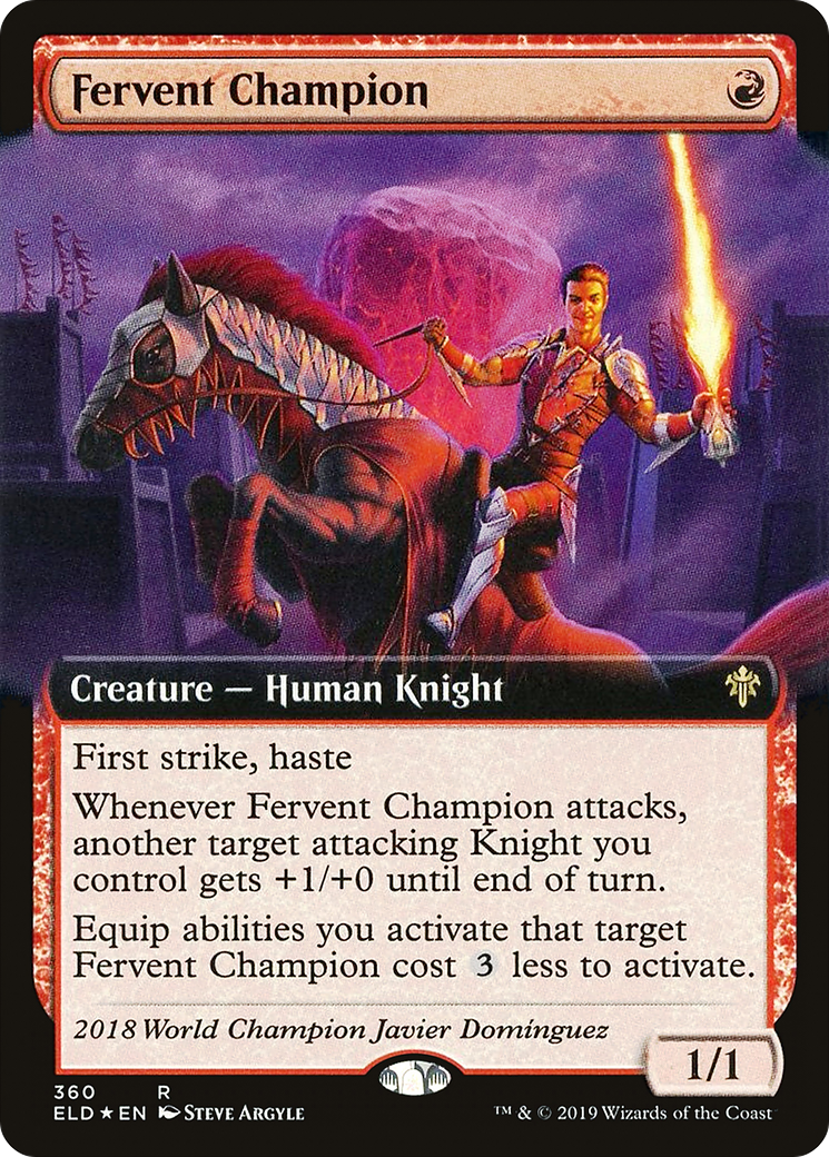{R} Fervent Champion (Extended Art) [Throne of Eldraine][ELD 360]
