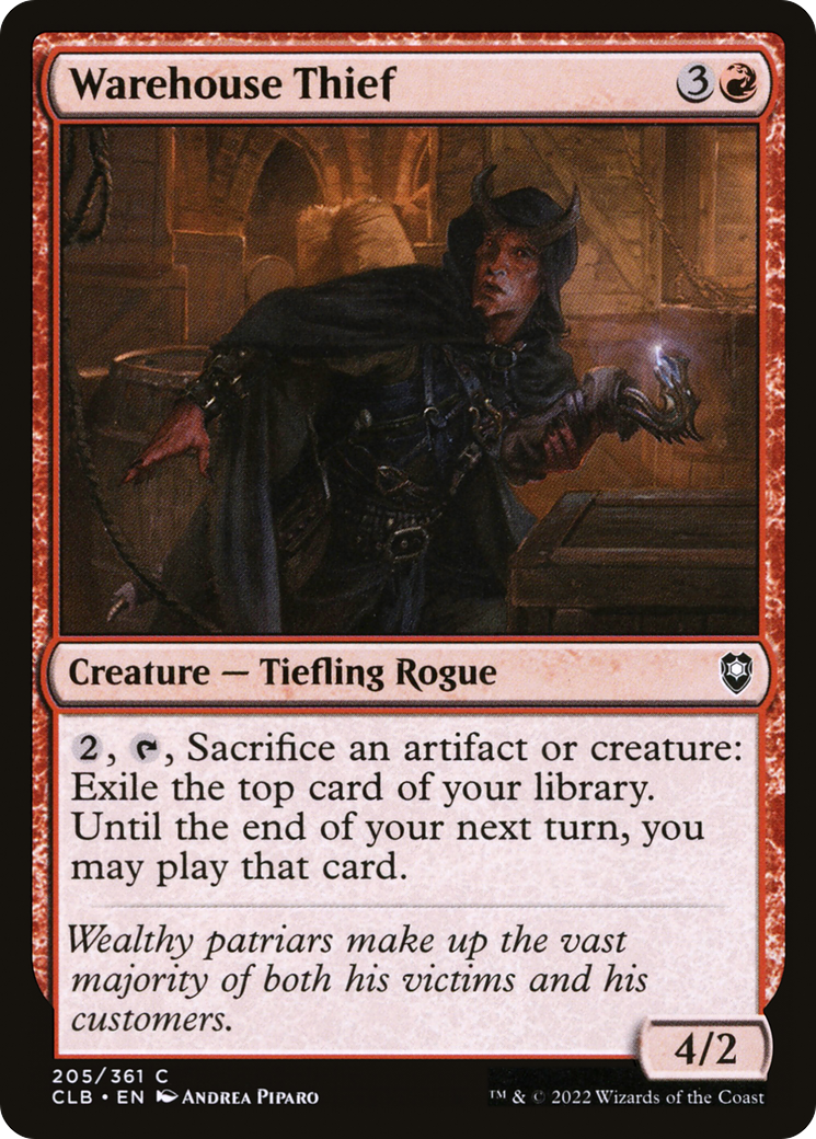 {C} Warehouse Thief [Commander Legends: Battle for Baldur's Gate][CLB 205]