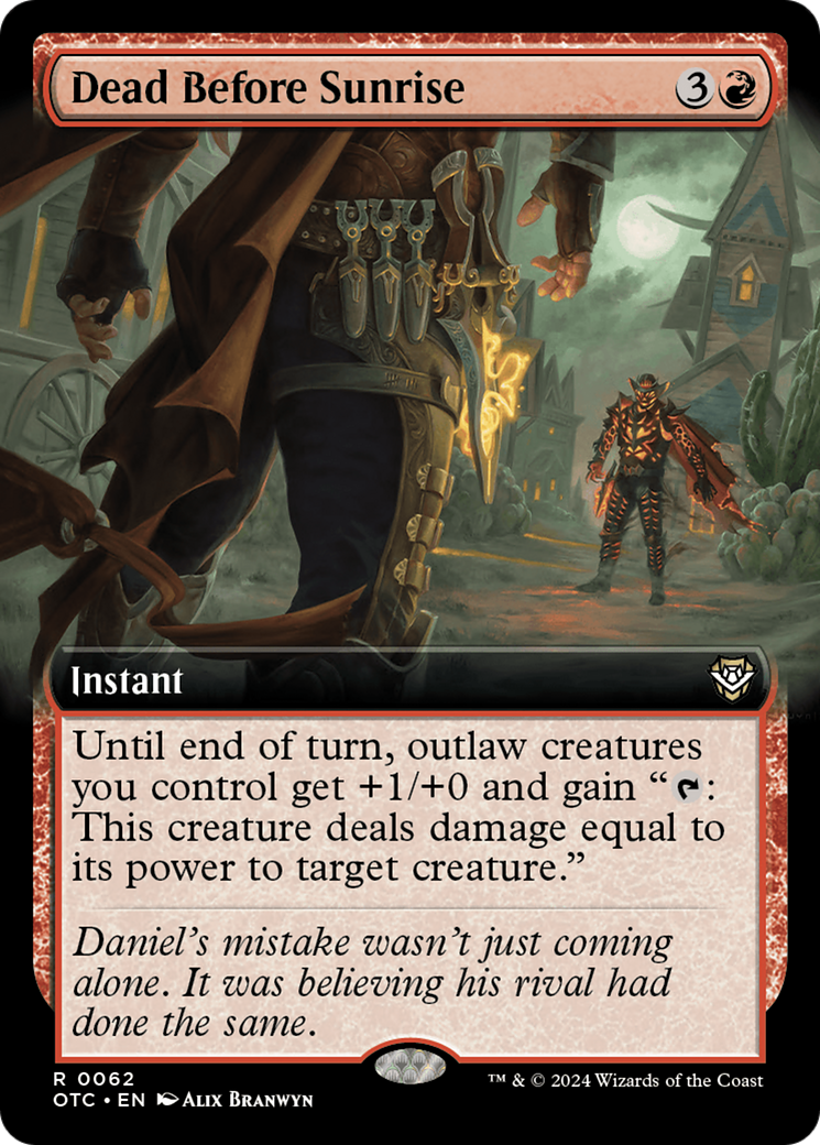 {R} Dead Before Sunrise (Extended Art) [Outlaws of Thunder Junction Commander][OTC 062]