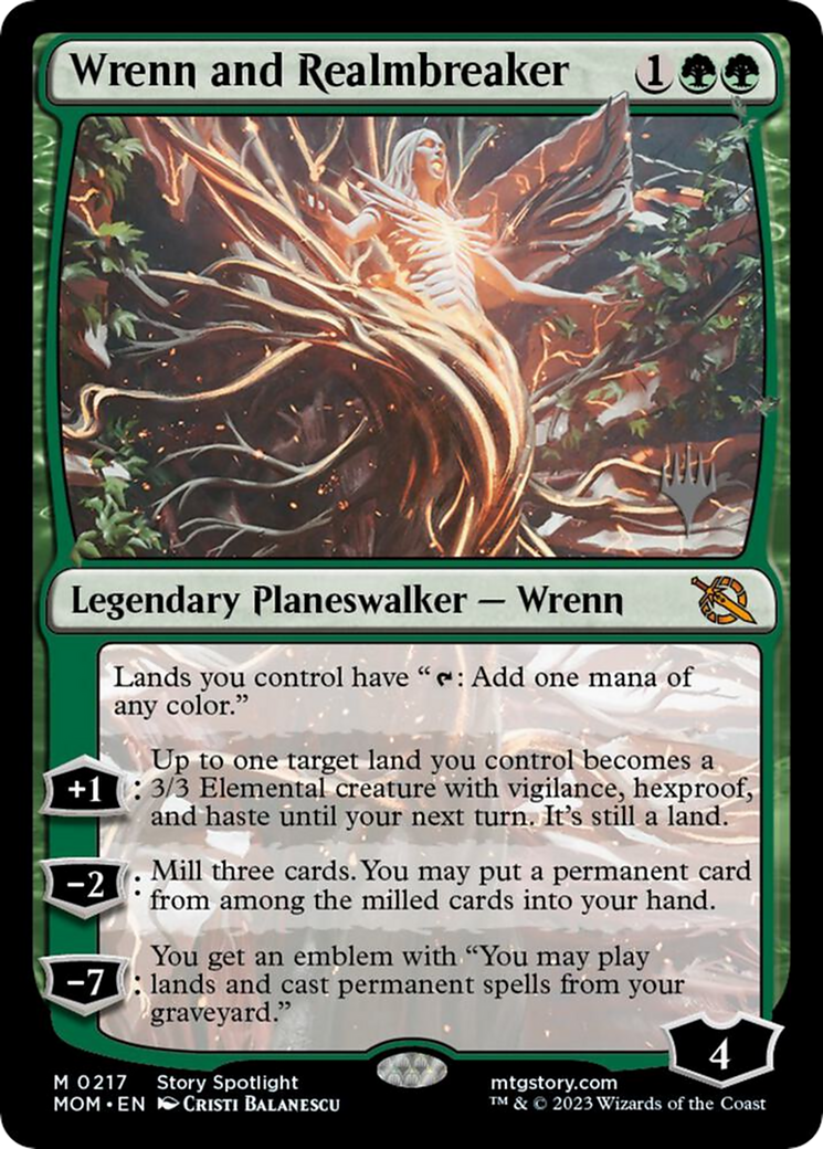 {R} Wrenn and Realmbreaker (Promo Pack) [March of the Machine Promos][PP MOM 217]