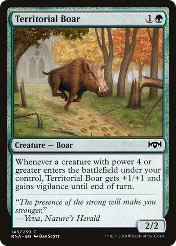 {C} Territorial Boar [Ravnica Allegiance][RNA 145]