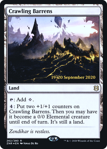 {R} Crawling Barrens [Zendikar Rising Prerelease Promos][PR ZNR 262]