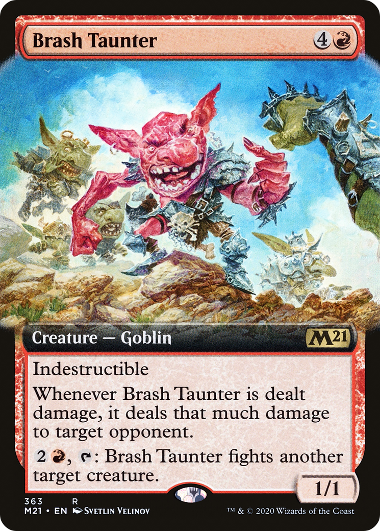 {R} Brash Taunter (Extended Art) [Core Set 2021][M21 363]