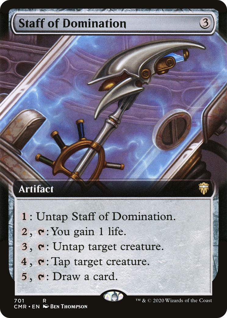{R} Staff of Domination (Extended Art) [Commander Legends][CMR 701] - Misty Mountain Games