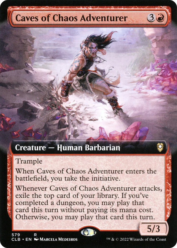 {R} Caves of Chaos Adventurer (Extended Art) [Commander Legends: Battle for Baldur's Gate][CLB 579]