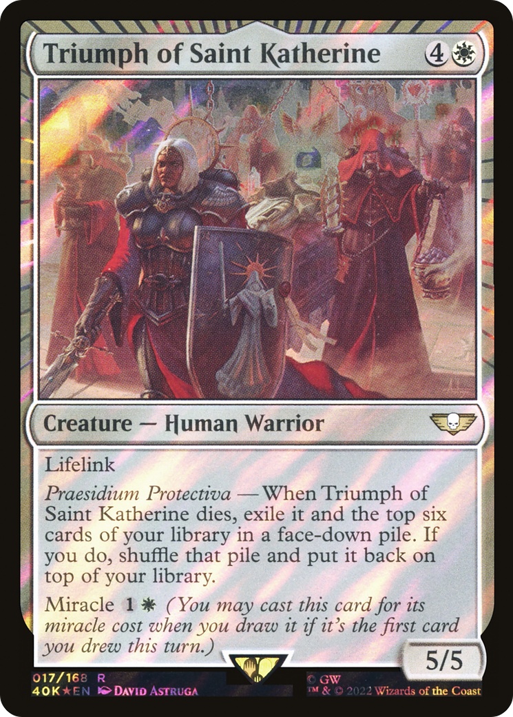 {R} Triumph of Saint Katherine (Surge Foil) [Universes Beyond: Warhammer 40,000][SF 40K 017]