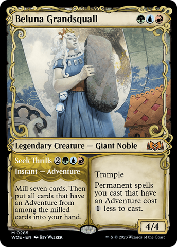 {@R} Beluna Grandsquall // Seek Thrills (Showcase) [Wilds of Eldraine][WOE 285]