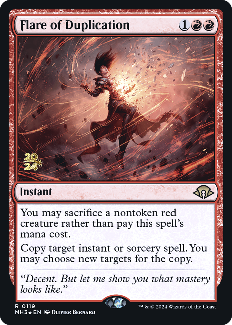 {R} Flare of Duplication [Modern Horizons 3 Prerelese Promos][PR PMH3 119]